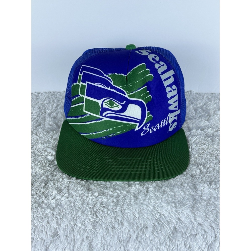 Vintage 90's Seattle Seahawks New Era Pro Design SnapBack Hat Deadstock **Read**
